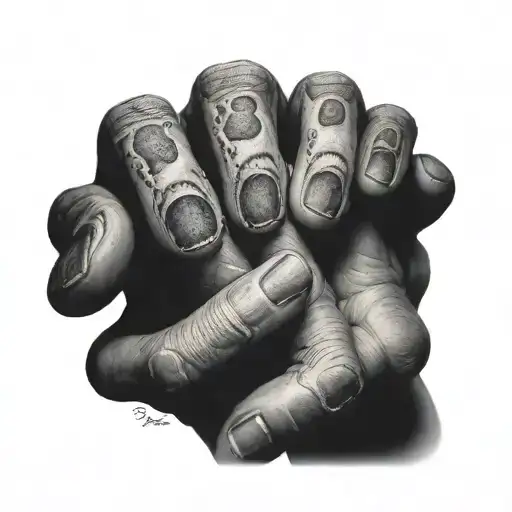 Michelangelo fingers tattoo design idea