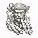 Michelangelo fingers tattoo design idea