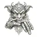 Michelangelo fingers tattoo design idea