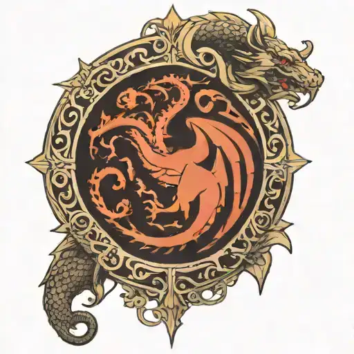 House Targaryen arm sleeve tattoo design tattoo design idea