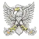 Polish eagle right breastplate tattoo design idea