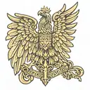 Polish eagle right breastplate tattoo design idea
