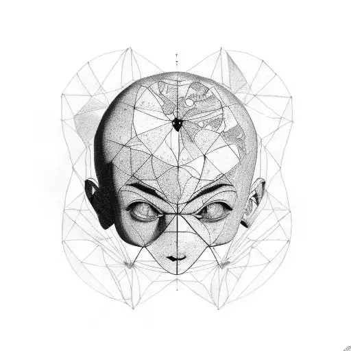 Bald headed atlas  tattoo design idea