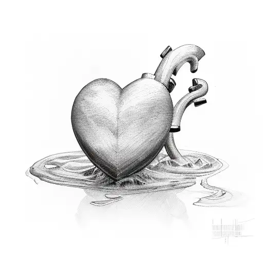 Crying Heart tattoo design idea