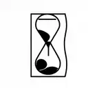 broken hourglass where sand falls out tattoo design idea