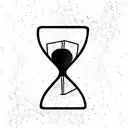 broken hourglass where sand falls out tattoo design idea