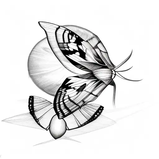 moth,broken wing, ripped wing, tattoo design idea
