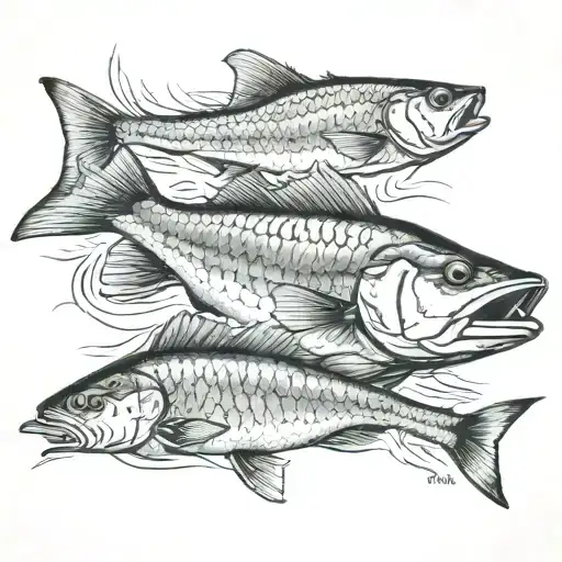 cape cod fish with bacalao tattoo design idea