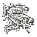 cape cod fish with bacalao tattoo design idea