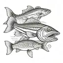 cape cod fish with bacalao tattoo design idea