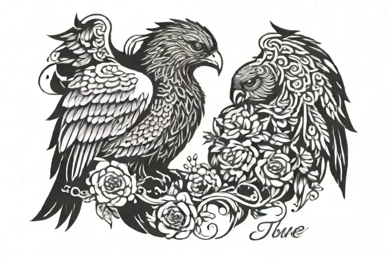 True love is when you become guardian of each other's solitude tattoo design idea