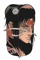 Itachi Uchiha anime tattoo design idea