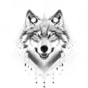 Wolf and mon tattoo design idea