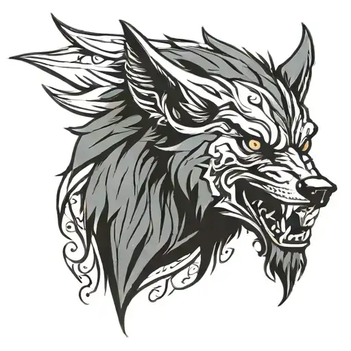 lycan tattoo design idea