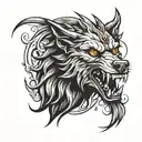 lycan tattoo design idea