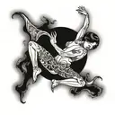 nude dancer tattoo design idea