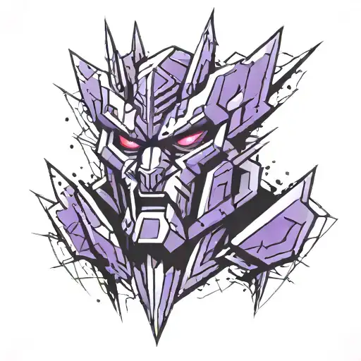 Purple Decepticon Symbol tattoo design idea