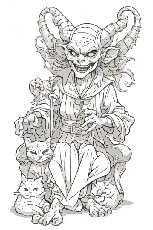 Evil tattoo design idea