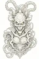 Evil tattoo design idea