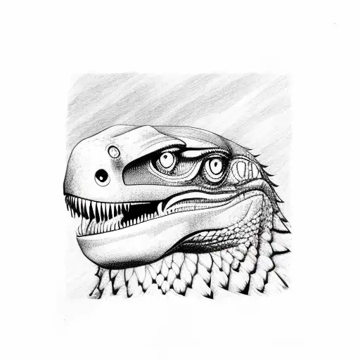 raptor on top of CN tower tattoo design idea