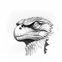 raptor on top of CN tower tattoo design idea