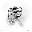 raptor on top of CN tower tattoo design idea