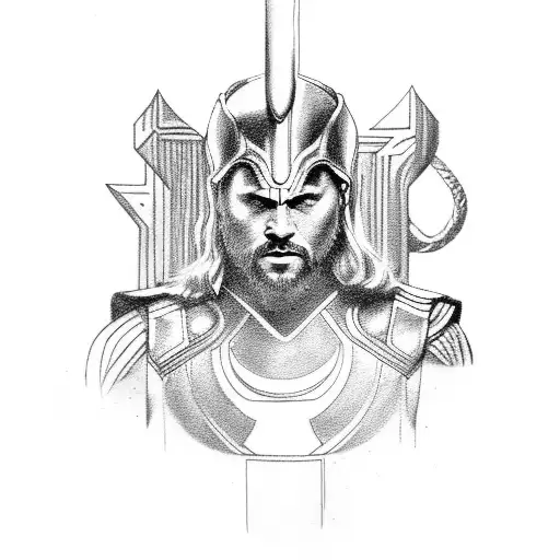 Thor,the weeknd,Greek and Norse gods tattoo design idea
