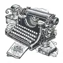 Typewriter tattoo design idea