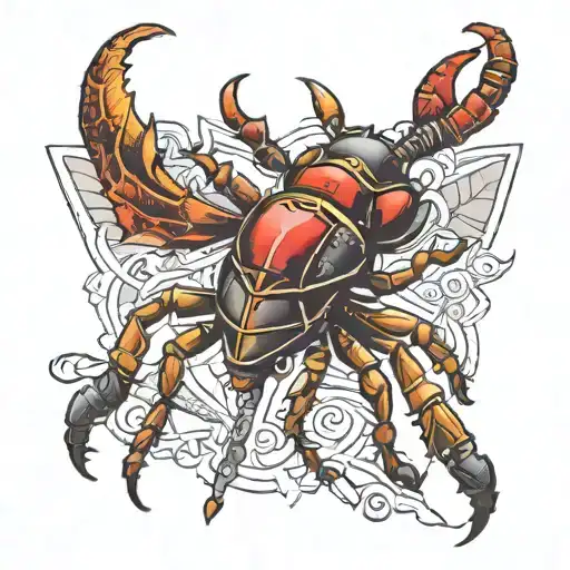 stag beetle tattoo design idea