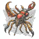 stag beetle tattoo design idea