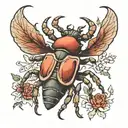 stag beetle tattoo design idea