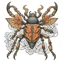 stag beetle tattoo design idea