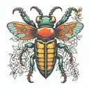 stag beetle tattoo design idea