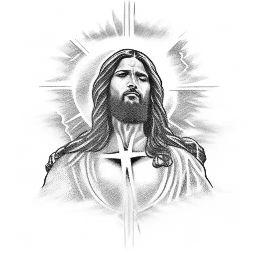 Jesus Resurecting out of the tomb tattoo design idea