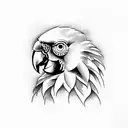 Palm Tree parrots  tattoo design idea