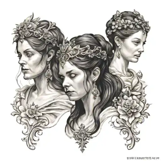 the fates brunettes  tattoo design idea