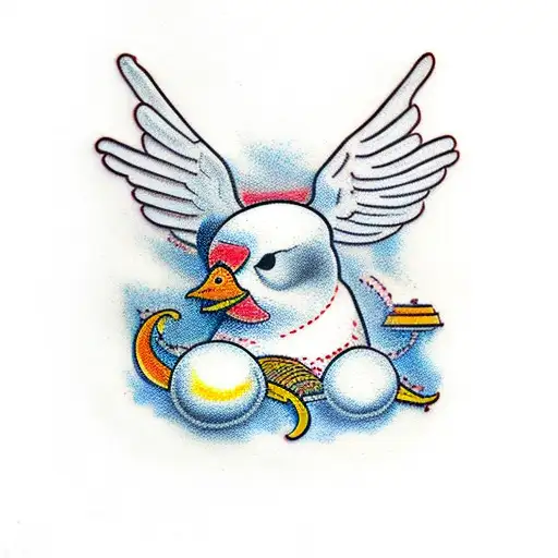 familia de patos tattoo design idea