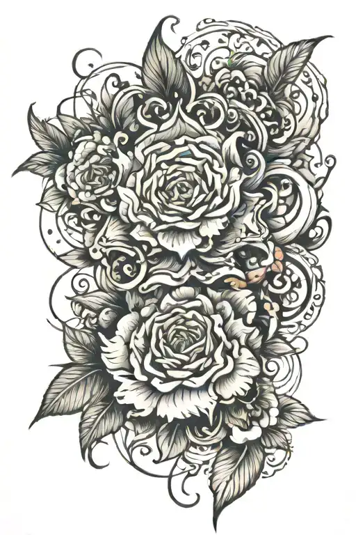 blurry tattoo design idea