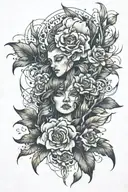 blurry tattoo design idea