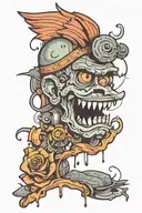 blurry tattoo design idea