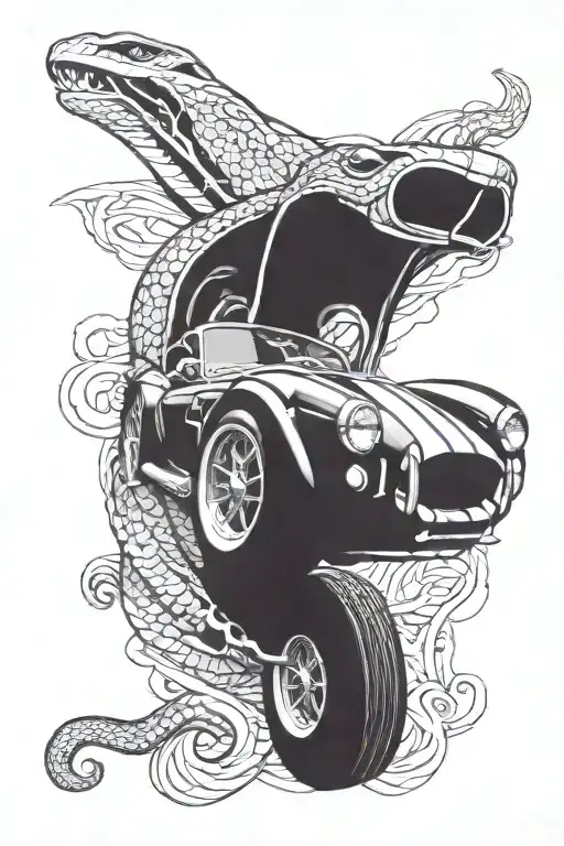shelby cobra snake tattoo design idea