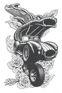 shelby cobra snake tattoo design idea