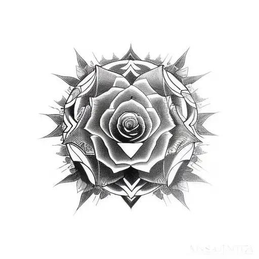 back rose, Mandela, tribal, spiritual, love, moon, sun,lines  tattoo design idea