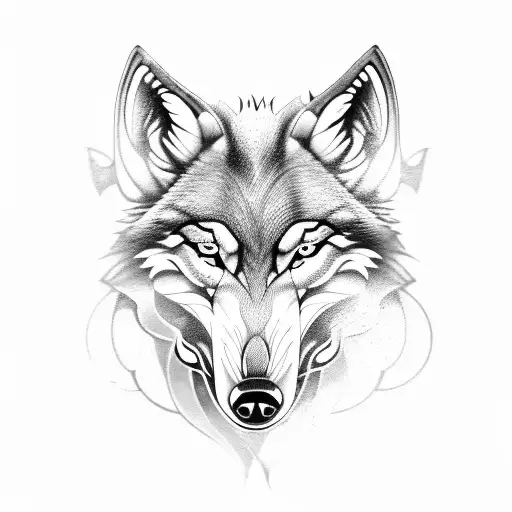 viking wolf tattoo design idea