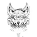 viking wolf tattoo design idea