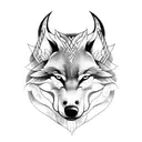 viking wolf tattoo design idea