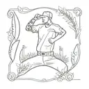 field of dreams baseball  tattoo design idea