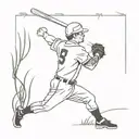 field of dreams baseball  tattoo design idea