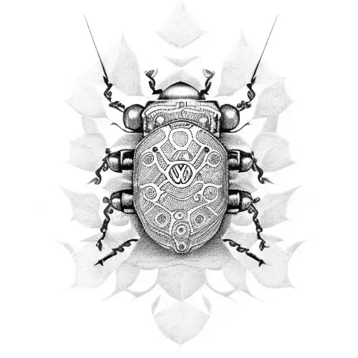  Volkswagen Beetle tattoo design idea
