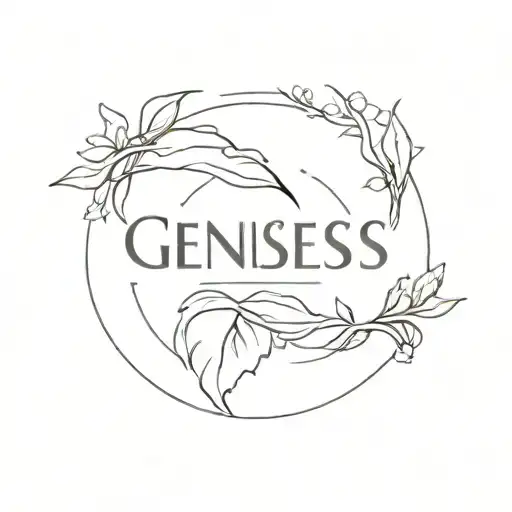 create name Genesis tattoo design idea